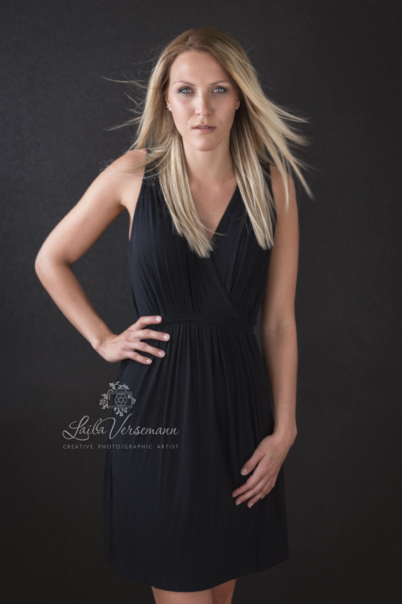 feminin fotosession posering